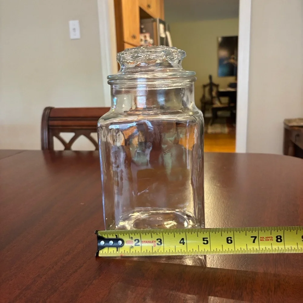 Anchor Hocking Large Glass Canister Apothecary Jar Vintage
